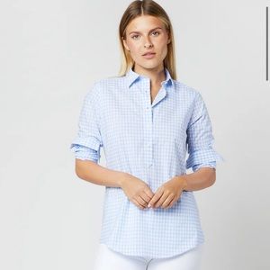 ANN MASHBURN GINGHAM SHIRT BLOUSE SZ SMALL MINT CONDITION